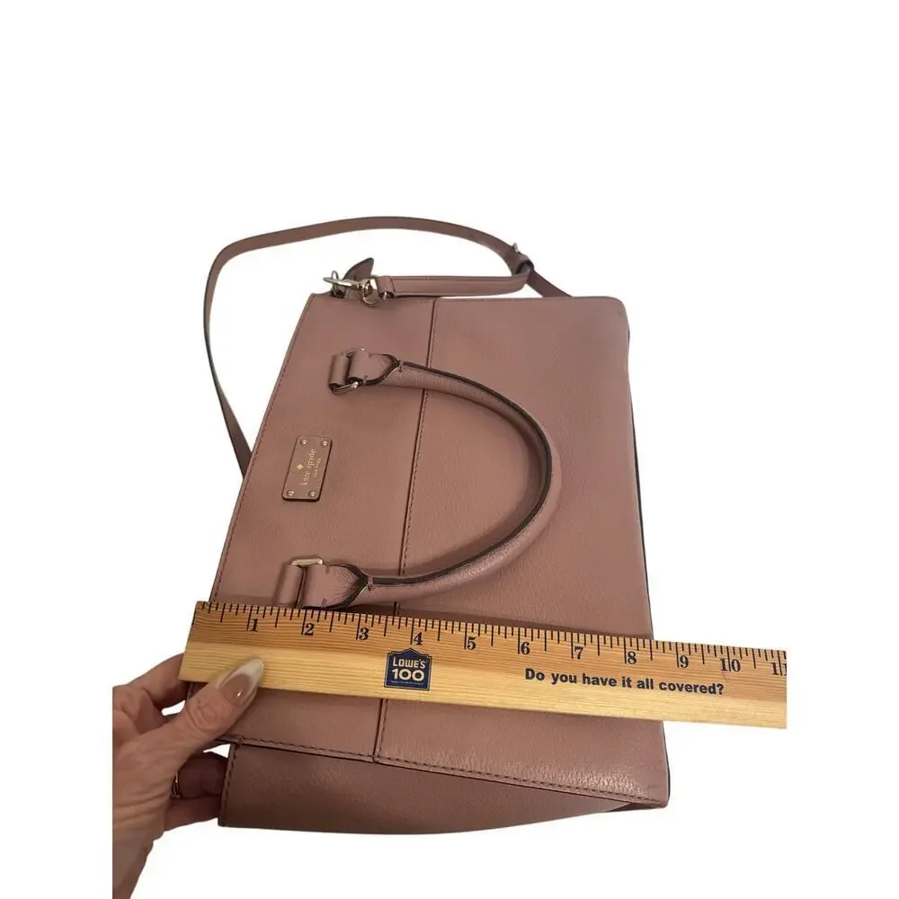 Kate Spade Lana Grove Street Satchel Pocketbook Dusty Peony Straps Leather